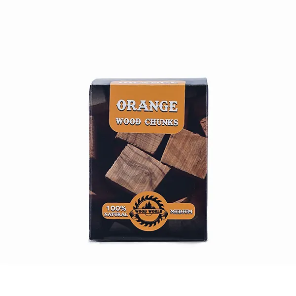 Orange Wood Chunks BBQ Wood World