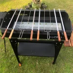 Garden Grill With Turned Chicken Skewer