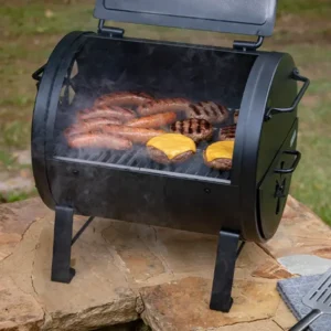 smoker barrel food in it