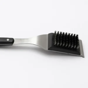 premium grilling brush from BBQHOUSE with stainless steel scraper