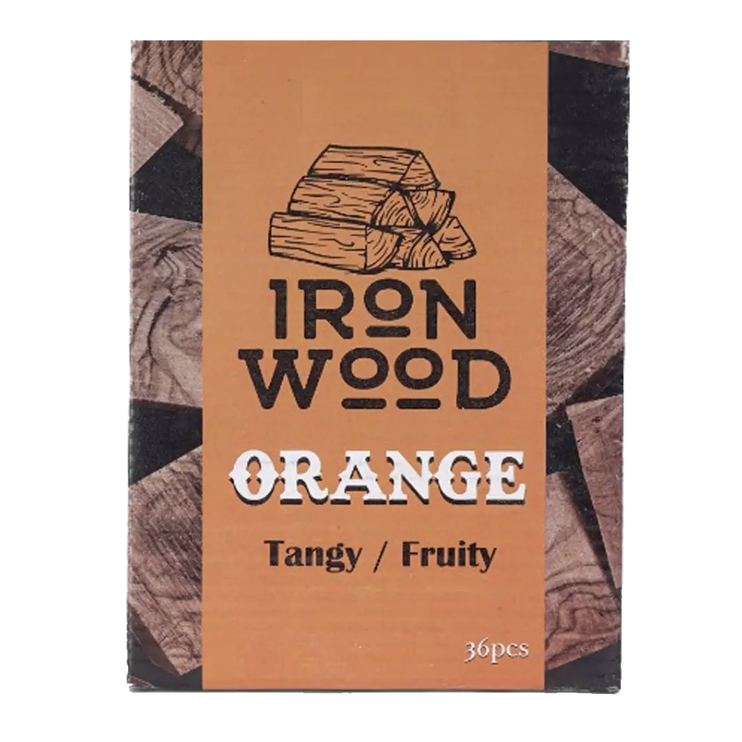 Iron wood orange flavor wood chunks from BBQHOUSE