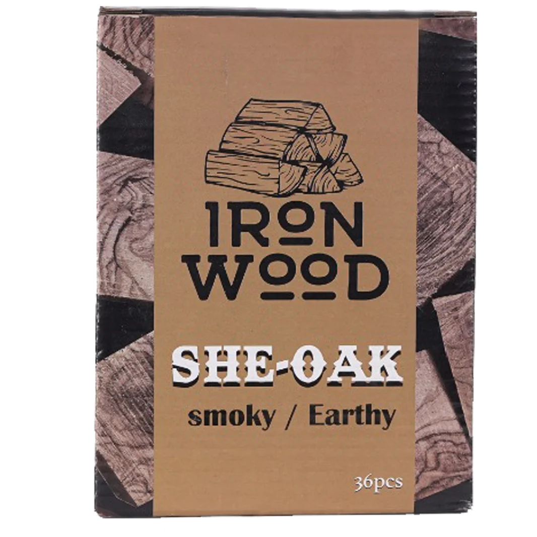 she oak iron wood pieces for grilling