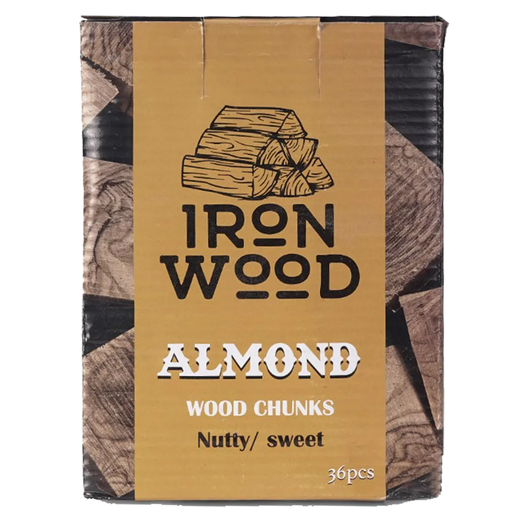 sweet almond wood chunks from iron wood BBQHOUSE